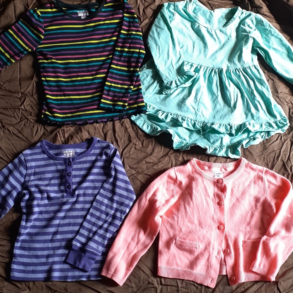 4T Girls Long sleeves Shirts Lot!